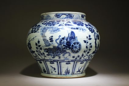 A Blue and White Porcelain Jar