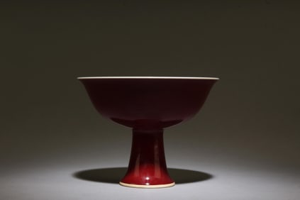 A Red Glazed Stem Bowl