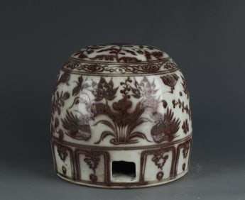 Red Underglazed Porcelain Mongolian 'Bun'