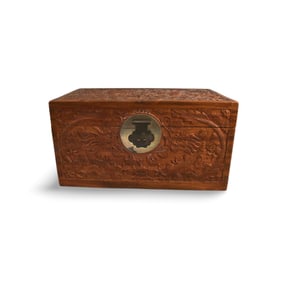 Antique Carved Wooden Box