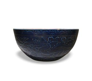 A Blue and Red Bowl