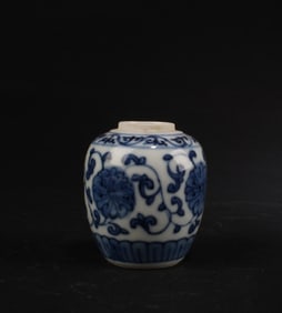 Antique Blue & White Jar