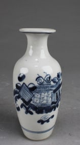 Chinese Blue & White Porcelain Vase