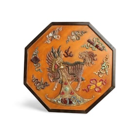 An Octagonal-shaped  Wooden Box