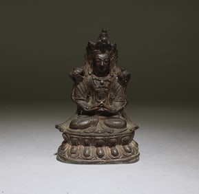 Antique Bronze Bodhisattva Statue