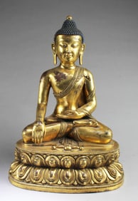 Chinese Gilt Bronze Buddha Statue