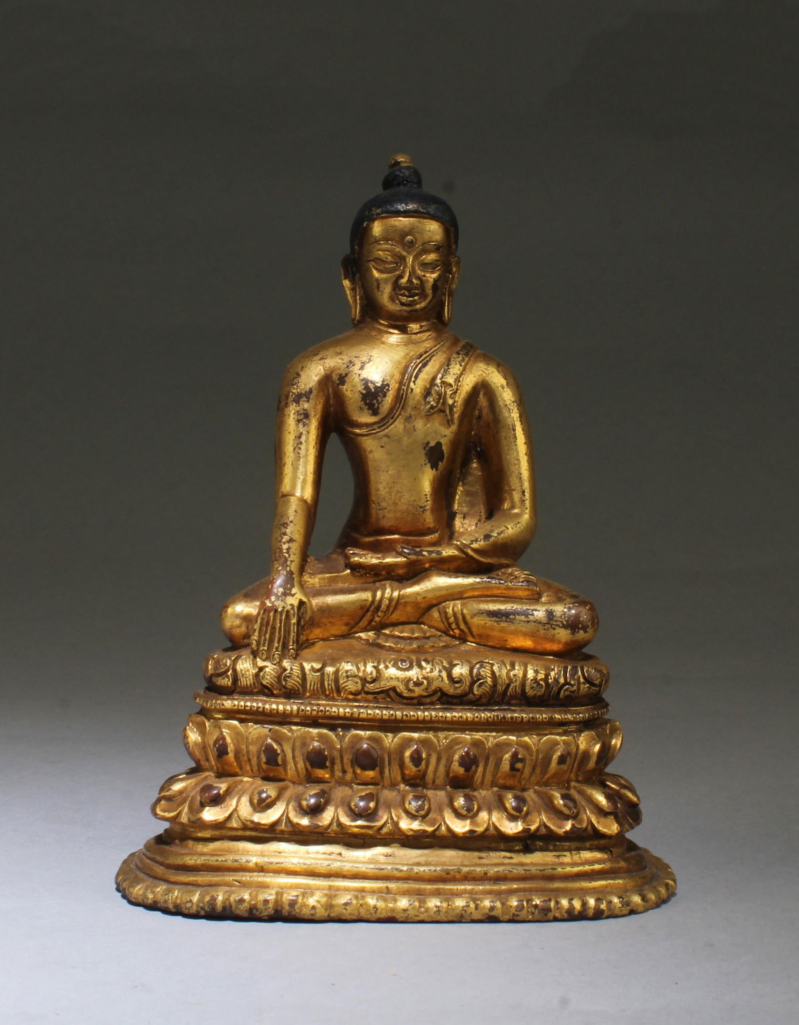 15th Century Gilt Bronze Buddha Statue (1 of 6)