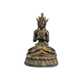 Chinese Gilt Bronze Bodhisattva Statue