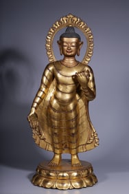 A Gilt Bronze Vairocana Buddha Statue