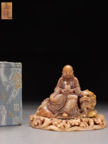 A Shoushan Stone Arhat Statue