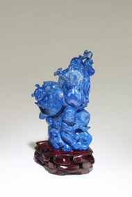 Antique Carved Lapis Figurine