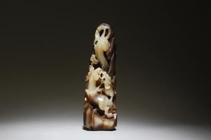 Chinese Jade Dragon Sculpture