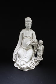 A Blanc De Chine Bodhisattva Statue