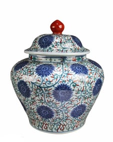 Chinese Porcelain Jar with Lid