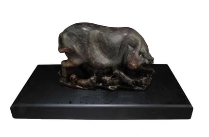 An Old Carved Soapstone Figurine