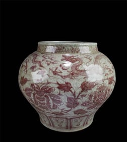 Chinese Iron Red Porcelain Jar