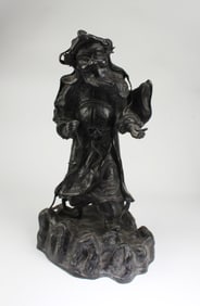 Chinese Bronze Deity Statue