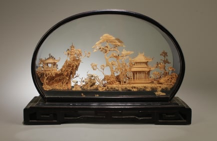A Display Ornament Depicting a Landscape