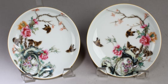 A Pair of Chinese Porcelain Plates