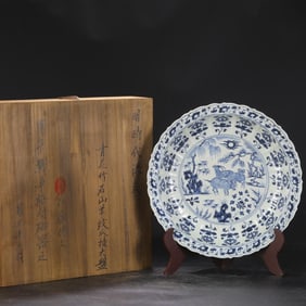 A Blue and White Large Plate