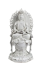 Chinese Blanc De Chine Buddha Statue