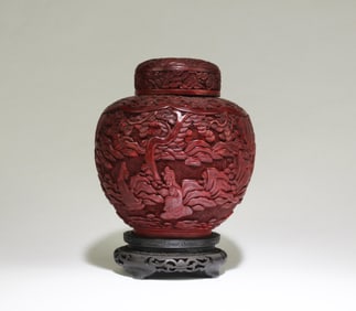 A Cinnabar Lacquer Container