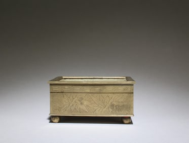 A Bronze -wrapped Wooden Box