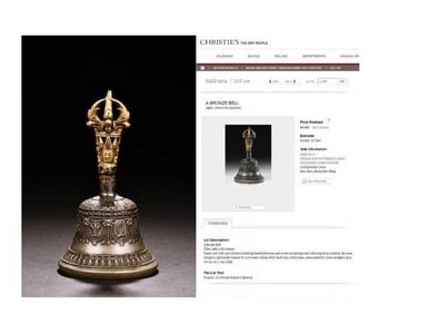 Antique Tibetan Religious Bell, Ming Dynasty