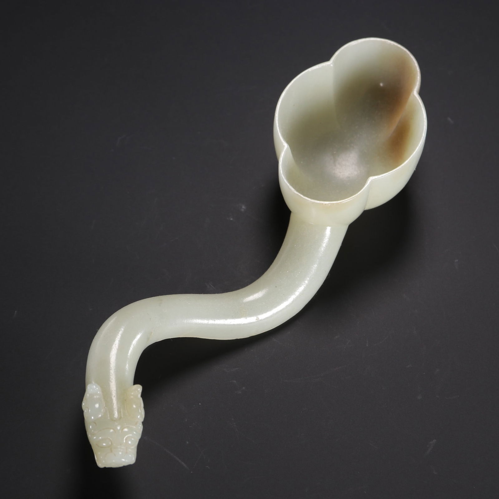 A Hetian Jade Dragon-Head Spoon (1 of 9)