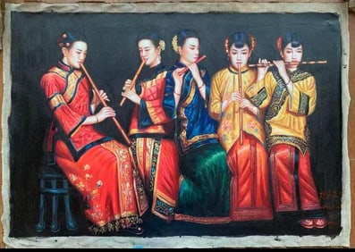 An Oil Painting Depicting Nude