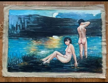 An Oil Painting Depicting Figures