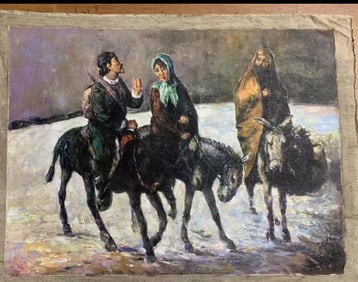 An Oil Painting Depicting Figures