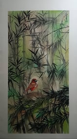 A Hanging Scroll Depicting Birds