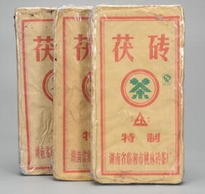A Set of Eight Black Tea Bricks