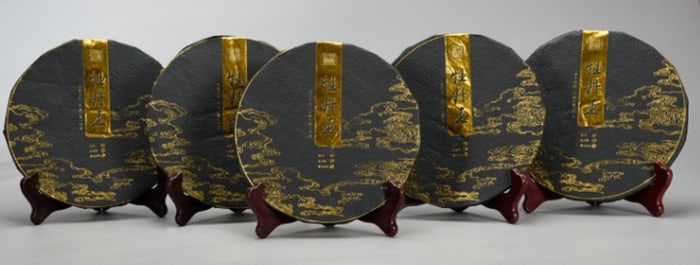 A Set of Five White Tea Cakes