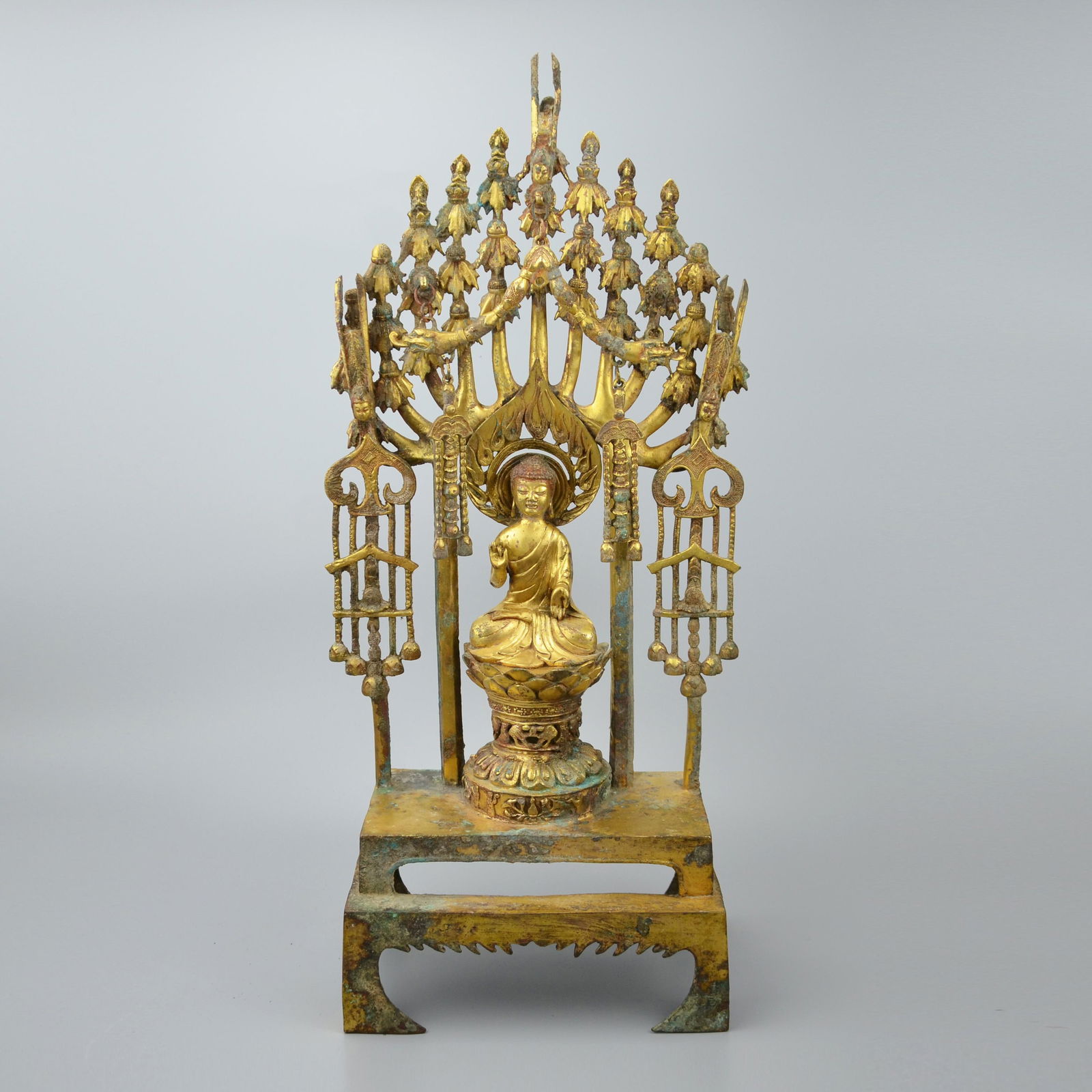 Sui Dynasty, A Gilt Bronze Altarpiece Dedicated to Buddha Maitreya (1 of 13)
