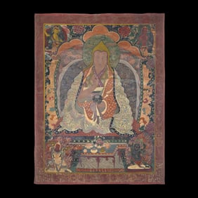A Tibetan Framed Thangka of Sixth Panchen Lama