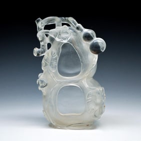 A Rock Crystal Double- Gourd Washer