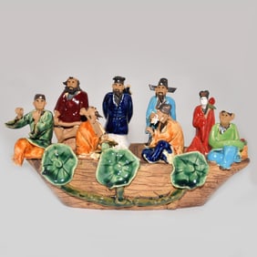 Shiwan Eight Immortal Crossing Figurines