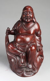 Chinese Hardwood Carved Buddha Statue
