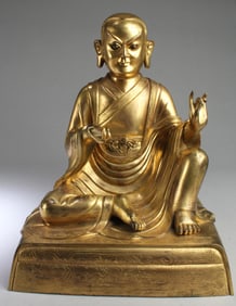 Chinese Gilt Bronze Bodhisattva Statue