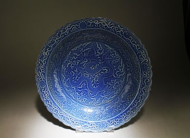 A Blue Color Porcelain Charger