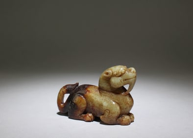 A Jade Mythical Beast Figurine