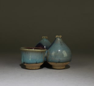 A Purple Splashed Jun Kiln Brush Washer