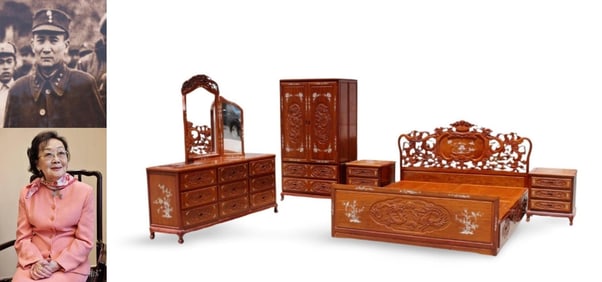 A Set of Hardwood Bedroom Furniture