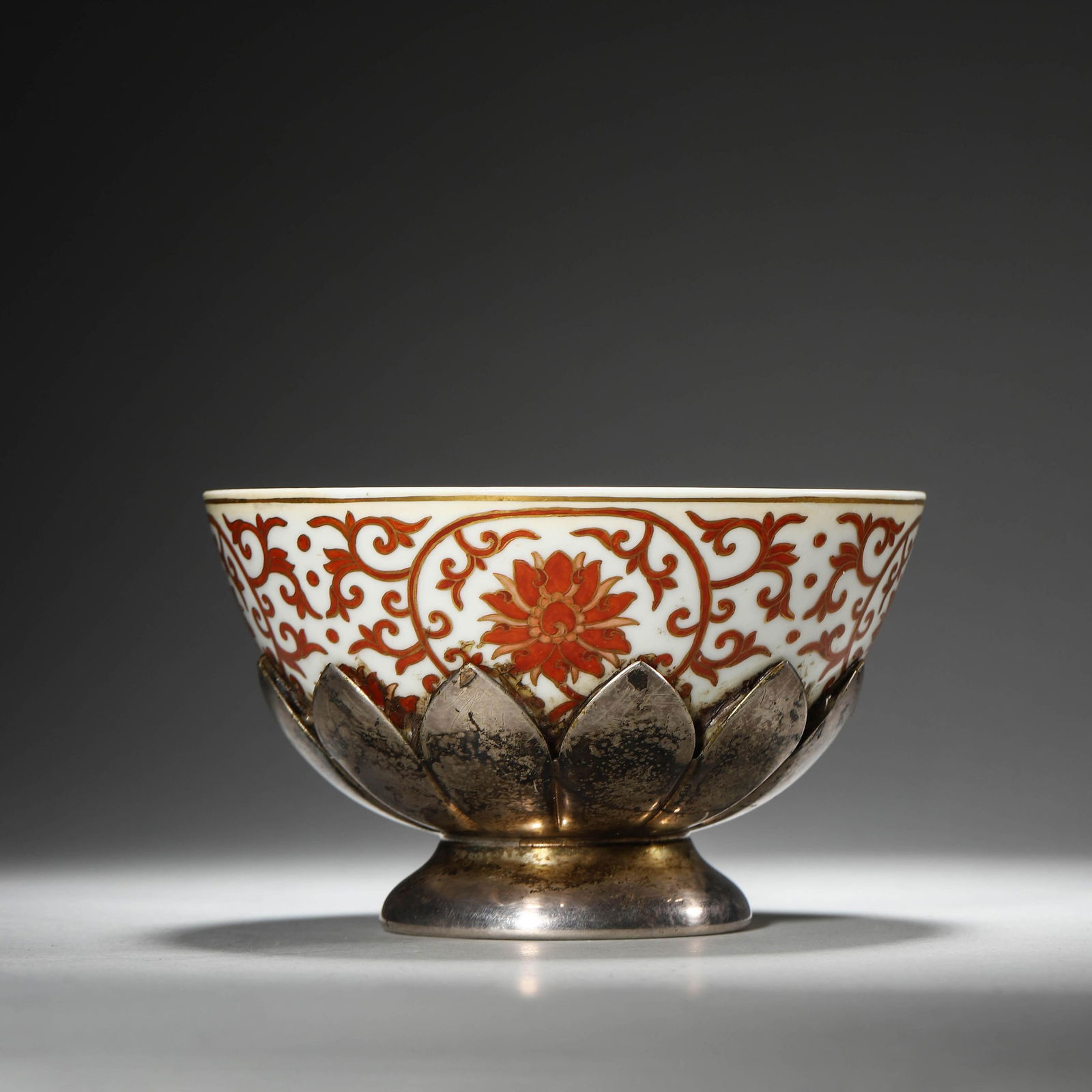 Iron-Red Glaze Flower Bowl