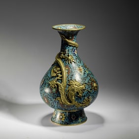 Cloisonne Enamel Dragon Yuhuchunping