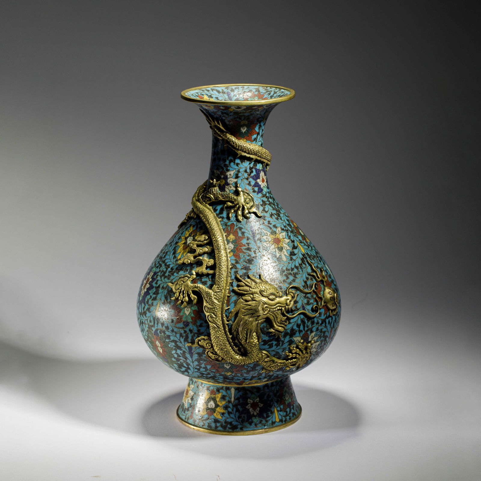 Cloisonne Enamel Dragon Yuhuchunping (1 of 7)