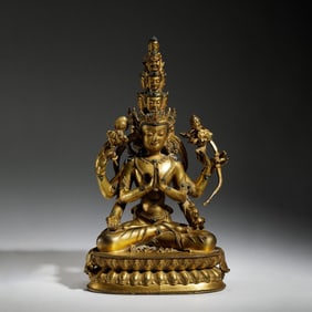 Bronze Guanyin statue