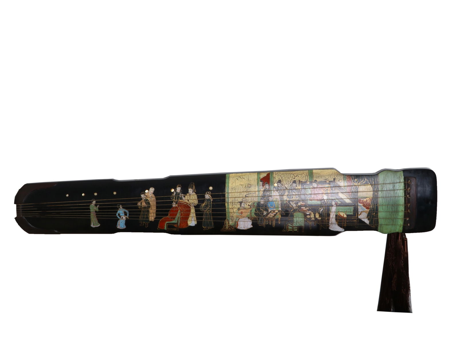 Carved Wood Guqin: Carved Wood Guqin. Length:48.03"